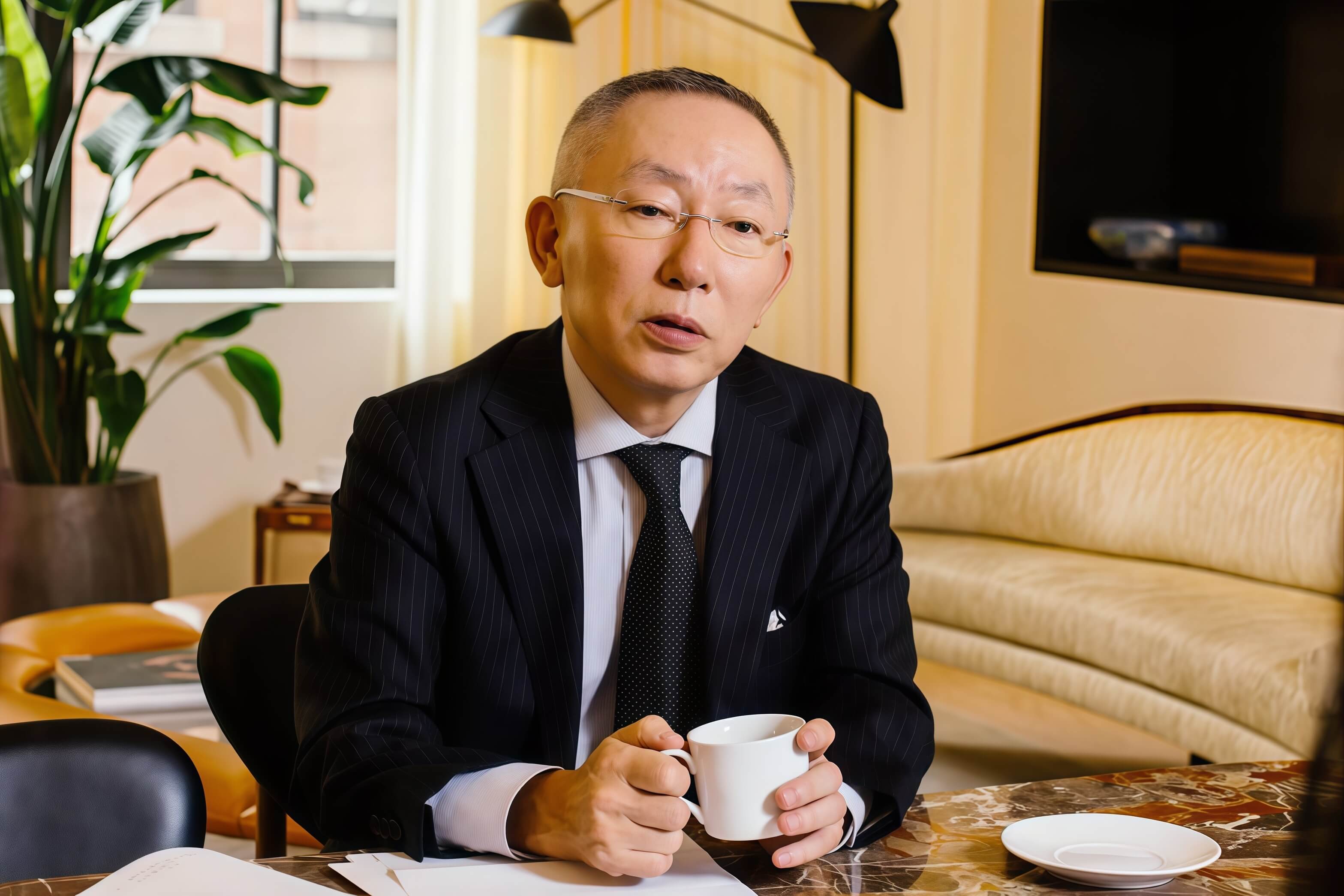 Tadashi Yanai & family肖像